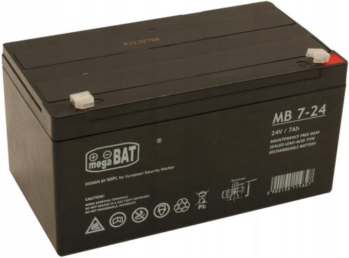  24V AGM 7Ah battery DURABLE battery for ATV, MOTORCYCLE, QUAD, VEHICLE