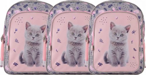 Kids' Cat-Themed Backpack for Girls, Ideal for Grades 1-3