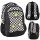 BeUniq Youth School Backpack - Smiley Black Checkered Design, Unisex