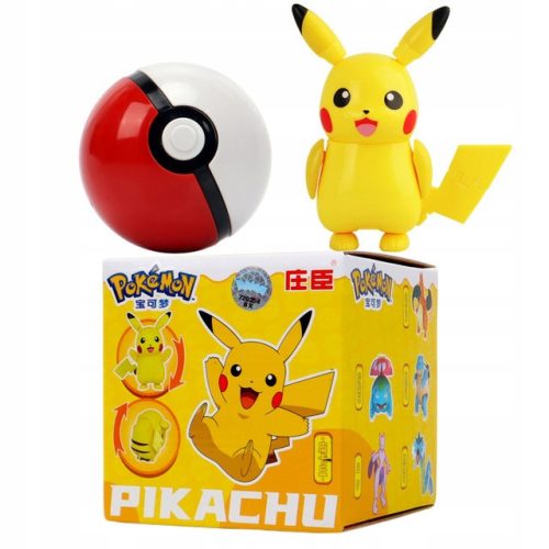  Pokeball clip + foldable Pokemon Pikachu figure