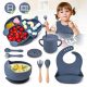  SILICONE TABLEWARE SET FOR BABIES WITH SUCTION CUP BEAR 9 EL