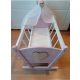  PINK CRADLE WITH CANOPY + BEDDING COLORFUL WOODEN CRADLE FOR DOLL