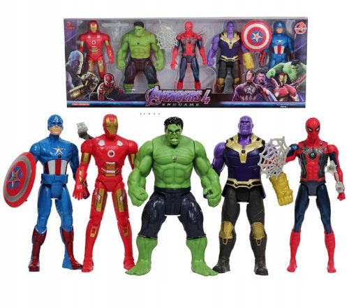  5 GROSSE AVENGERS THANOS SPIDERMAN EISENFIGUREN