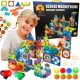  Magnetic building blocks Island of building blocks SET OF MAGNETIC BUILDING BLOCKS GLOWING TRACK 75 ELEMENTS. WYSPAKLOCKÓW 75 pcs.