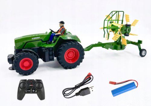  REMOTE CONTROLLED TRACTOR RC TRACTOR WITH RAKER + BATTERY