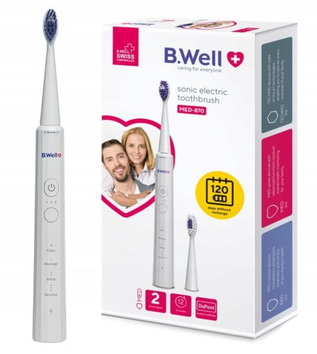  B.WELL MED-870 Sonic Electric Toothbrush White