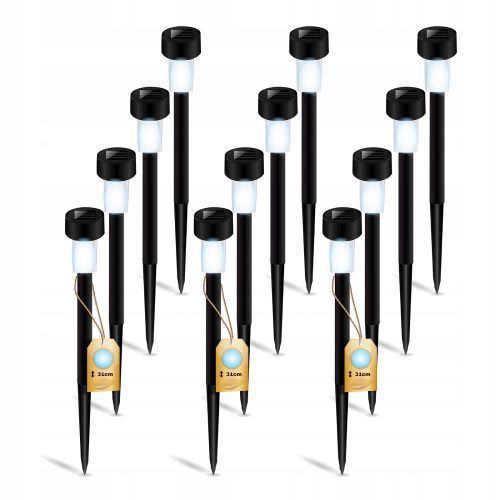  Recessed solar light NNLED black 29.5 cm 12 pcs.