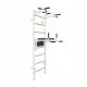  GYMNASTIC LADDER + BAR + PARALLELS WHITE BENCHK