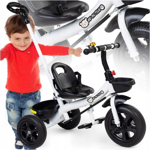  BE-ACTIVE.PL Tricycle Bicycle Children's Ride-on Tricycle Black, Blue