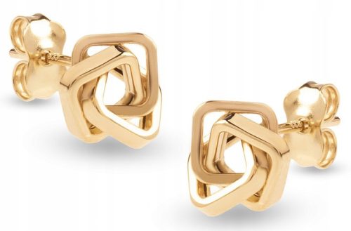  ORIGINAL GOLD GEOMETRICAL KNOT EARRINGS 8KT 333