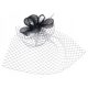  VEIL, FASCINATOR, HAIR DECOR - black evening veil