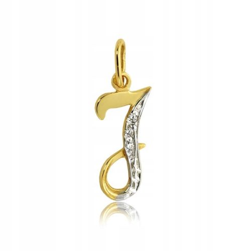  Gold Pendant Letter J Zircons Pr 585