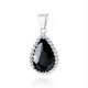  Silver pendant with black zircon, silver 925