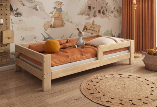  WOODEN CHILDREN'S BED 160x80 + RAIL + FRAME