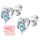  SILVER EARRINGS 925 FOR GIRL paw studs Alola