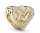  Charms bead heart 100% silver gold plated S925 @ 93