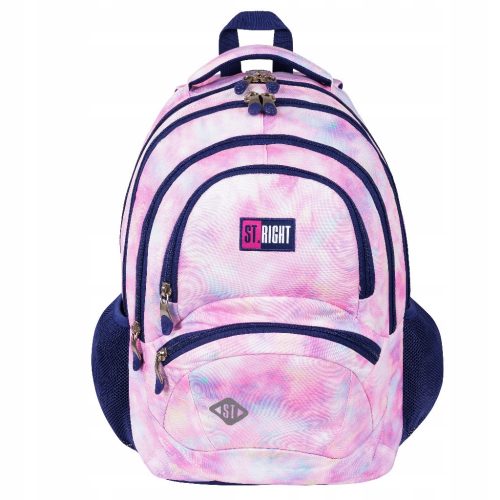 ST.Right Pink Sky 4-Compartment School Backpack for Girls