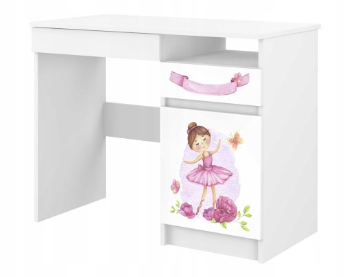  CHILDREN'S DESK for one child N40 BABY BOO WHITE SMOOTH FLOWER