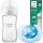  Philips Avent Natural biberon SCY933/01 240 ml + Sucette Philips Avent silicone orthodontique 6 m +