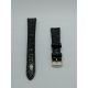  14mm Leather Watch Strap, Elegant LEATHER, Black