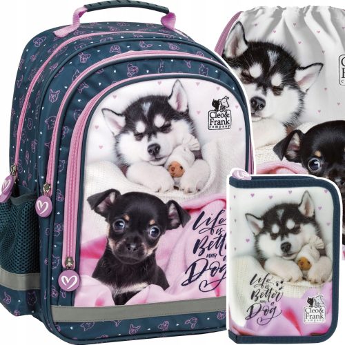  SCHOOL BACKPACK SET FOR A DOG GIRL HUSKY DERFORM