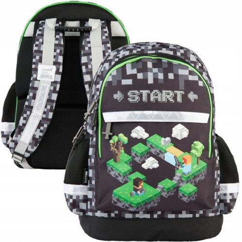 "Minecraft Start School Backpack by Paso – Ergonomic and Stylish for Students"
