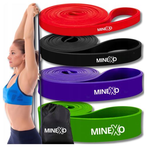  SET OF 4 RESISTANCE BANDS FOR PULL-UP EXERCISES POWER BAND TRAINING BANDS