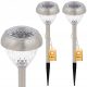  NNLED embedded solar lamp, silver, 38 cm, 3 pcs.