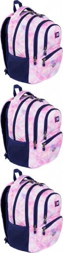 Youth School Backpack Pink Sky by St.Right with 4 Compartments and Water-Resistant Material