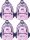 Durable Pink Sky St.Right 4-Compartment School Backpack for Girls