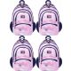 Durable Pink Sky St.Right 4-Compartment School Backpack for Girls