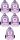 St.Right Pink Sky Multi-Compartment Waterproof School Backpack for Girls