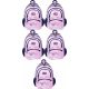 St.Right Pink Sky Multi-Compartment Waterproof School Backpack for Girls