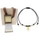  GOLD bracelet with letter letter natural stones AGATE ENGRAVING
