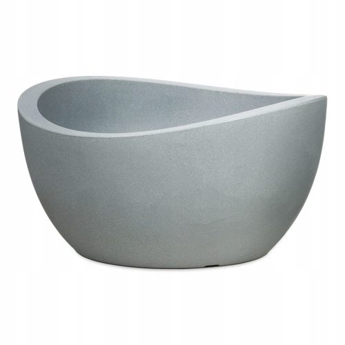  Scheurich flowerpot 39 cm x 39 x 21 cm plastic in the colors grey and silver