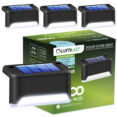  Lumiled solar lamp, black, 4.5 cm, 4 pcs.