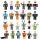  Set of multi-colored Roblox figures, 24 pieces