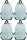 St.Right Mint Green Multi-Compartment School Backpack for Girls - 20L - Set of 4