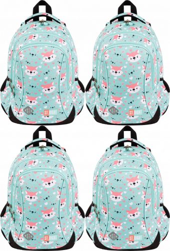 St.Right Mint Green Multi-Compartment School Backpack for Girls - 20L - Set of 4