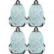 St.Right Mint Green Multi-Compartment School Backpack for Girls - 20L - Set of 4