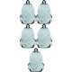 Mint 20L Three-Compartment School Backpack for Girls - Pack of 5