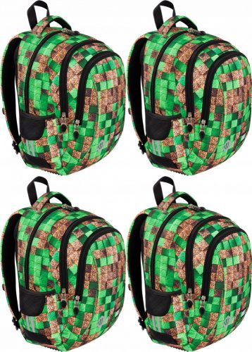 Pixel Cubes 20L Youth School Backpack by St.Right, Set of 4