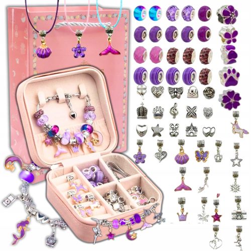  Violet Jewelry Set, Bead Set, 68 Elements, Creative Set