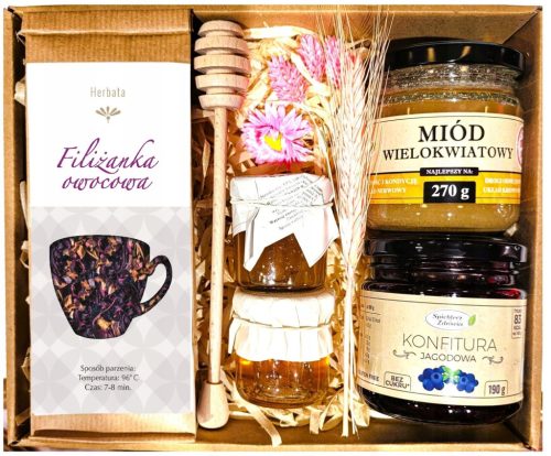  GIFT BASKET GIFT FOR MOTHER'S DAY MOTHER'S TEA HONEY FLOWER