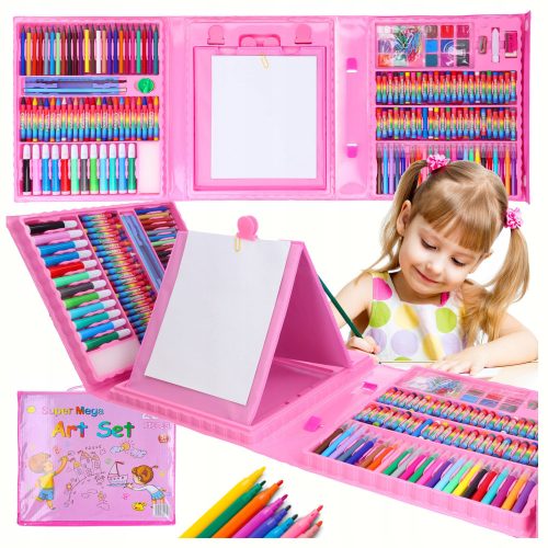  ARTIST SET FOR CHILDREN, colored pencils, markers for painting and drawing, 208 pcs.