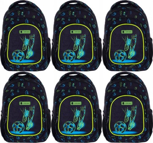 Boys' Ergonomic School Backpack for Grades 1-3 with Soccer Design, 20L - Black