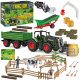  FARM LARGE FARM TRACTOR TRAILER AGRICULTURAL MACHINERY ANIMALS XXL FIGURES