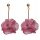  Blossom Silk Flower Earrings DIRTY PINK