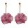  Blossom Silk Flower Earrings DIRTY PINK