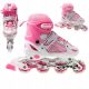  Patins à roues alignées patin à roulettes réglable rose 38-41 roue LED